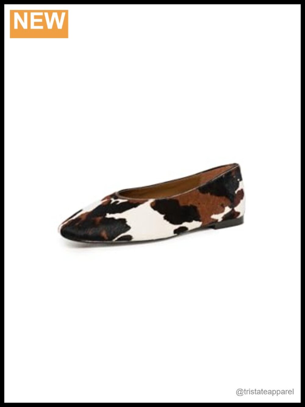 Haircalf Ballet Flats Square Toe Cushioned Slip-On Casual Shoes